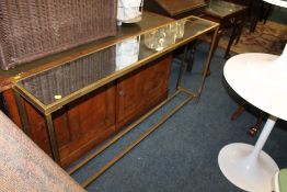 A MODERN SLIM MIRRORED CONSOLE TABLE W-152 CM