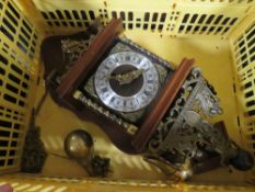 A MODERN WALL MOUNTED CLOCK WITH ATLAS CARRYING THE GLOBE DETAIL