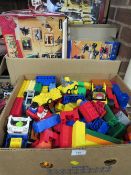 ONE TRAY OF DUPLO STYLE BRICKS