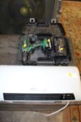A BLYSS WALL MOUNTED HEATER AND AN HITACHI CORDLESS DRILL