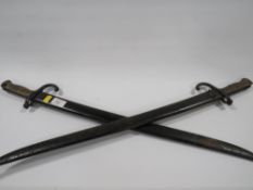 TWO VINTAGE BAYONET WITH SHEATHS