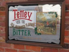 A 'TETLEY BITTER' ADVERTISING / PUB MIRROR 64 X 89 CM