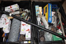 TWO CRATES OF TOOLS ETC (CRATES NOT INCLUDED)