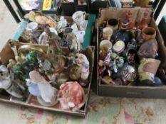 THREE TRAYS OF CERAMICS TO INCLUDE ORIENTAL EXAMPLES ETC