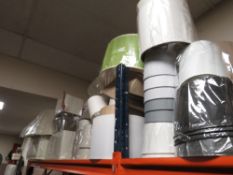 A LARGE QUANTITY OF MANLY NEW AND UNUSED LAMP SHADES (WHOLE SHELF )