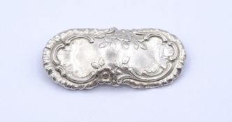 Alte Silber Brosche 835/000, 5,0x2,2cm, 7,0g. Befestigungsregler fehlt