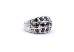 Silberring mit rund facc. Spinell, Silber 925/000, 8,6g., RG 59