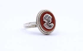 Ring mit Goldfluss, Silber 925/000, 4,4g., RG 60