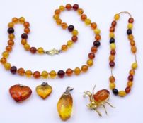 Konvolut div. Bernstein Schmuck, zus. 33g.