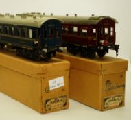 Märklin 1929ff, Gebr. Märklin & Cie., G.m.b.H. Göppingen: 2 historische Märklin-Wagen, Spur 0