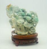 Lachender Buddha mit Fisch