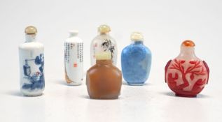 Sammlung v. 6 Chin. Snuffbottles 19. JH