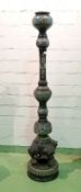 Grosser Altar-Kerzenhalter China Quing-Dyn. Cloissonne