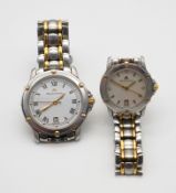 Maurice Lacroix: Men und Lady Set Stahl/ 750er Gold, Datum, Quartz