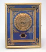 Österreichische Rahmenuhr - Biedermeier - Lapislazuliblau