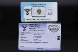 unbehandelter Peridot von ca. 2,21 Karat mit Zertifikat von IGI Antwerp