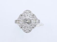 Ring mit Diamanten in 750 Weißgold