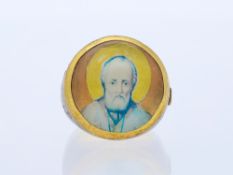 Marken Ring von Sevan Bicakci mit Heiligem Nicolaus mit Diamanten in 995 Feingold