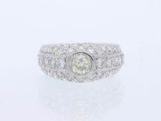 Ring mit Diamanten in 750 Weißgold