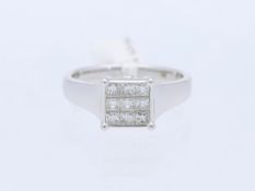 Ring in 750 Weißgold mit Diamanten