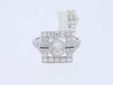 Ring in 750 Weißgold mit 29 Diamanten
