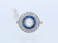 Ring mit Diamanten in 950 Platin