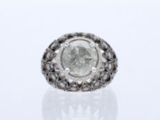 Ring mit 6,86 Karat Diamanten in 750 Weißgold