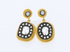 Ohrringe mit Diamanten in 995 Feingold 