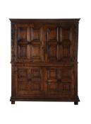 A NORTH ITALIAN OAK LINEN PRESS OR CUPBOARD