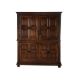 A NORTH ITALIAN OAK LINEN PRESS OR CUPBOARD - Image 1 of 3
