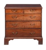 A GEORGE III MAHOGANY CHEST OF DRAWERS