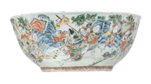 A CHINESE FAMILLE ROSE PUNCH BOWL