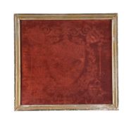 A VICTORIAN DIAMOND JUBILEE CRIMSON VELVET FRAGMENT