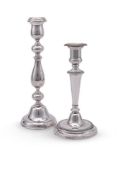 A SILVER CANDLESTICK