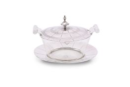 A WILLIAM IV SILVER PLATE AND COVER