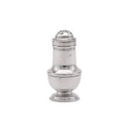 A GEORGE II SILVER PEPPERETTE