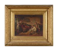 ROBERT WILLIAM WRIGHT (BRITISH ACT.1870-1906), INTERIOR SCENE WITH CHILDREN PLAYING