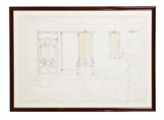 LOUIS LENORMAND (FRENCH 1801-1962), DESIGN FOR THE PANELLING OF A SALON IN THE CHATEAU LAJUDIE