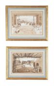 λ GRAHAM RUST (BRITISH B. 1942), A SITTING ROOM OVERLOOKING A TERRACE