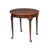 A GEORGE II MAHOGANY SINGLE DROP LEAF TABLE