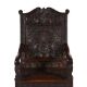 A CARVED OAK WAINSCOT ARMCHAIR - Image 2 of 3