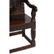 A CARVED OAK WAINSCOT ARMCHAIR - Image 3 of 3
