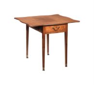 A GEORGE III MAHOGANY BUTTERFLY PEMBROKE TABLE
