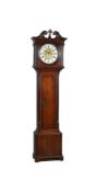 A GEORGE III OAK LONGCASE CLOCK