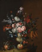 DUTCH SCHOOL (19TH CENTURY), A STILL LIFE OF FLOWERS IN AN URN