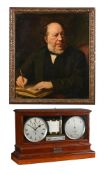 A FINE VICTORIAN MAHOGANY CASED 'WEATHER STATION'