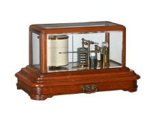 A MAHOGANY CASED BAROGRAPH