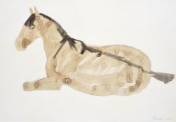 λ DAME ELISABETH FRINK (BRITISH 1930-1993), LYING DOWN HORSE