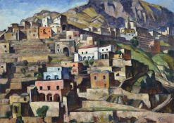 λ ADRIAN ALLINSON (BRITISH 1890-1959), GREEK VILLAGE LANDSCAPE