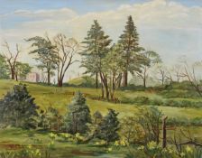 λ LILIAN HAWTHORN (BRITISH 1909-1996), SUFFOLK LANDSCAPE